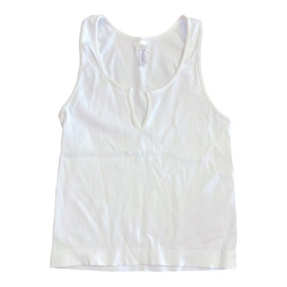 12th Tribe Nikibiki Tia Cropped Tank Top White XS